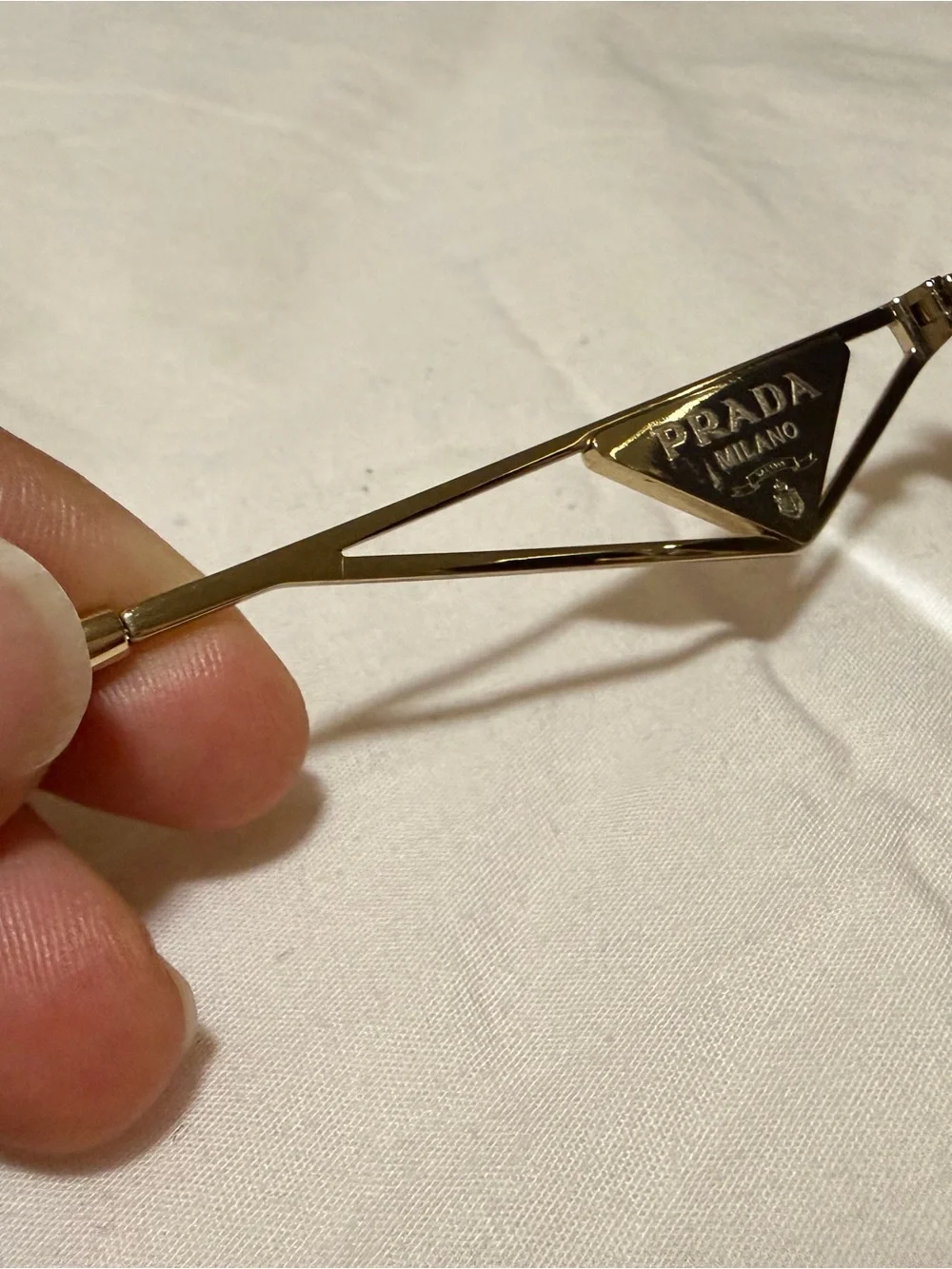 Prada Gold Aviator Sunglasses with Gradient Gray Lenses